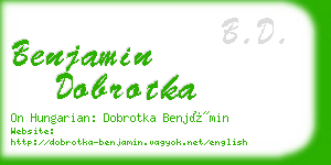 benjamin dobrotka business card